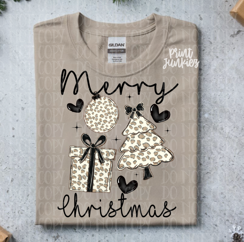 Merry Christmas Leopard - DTF