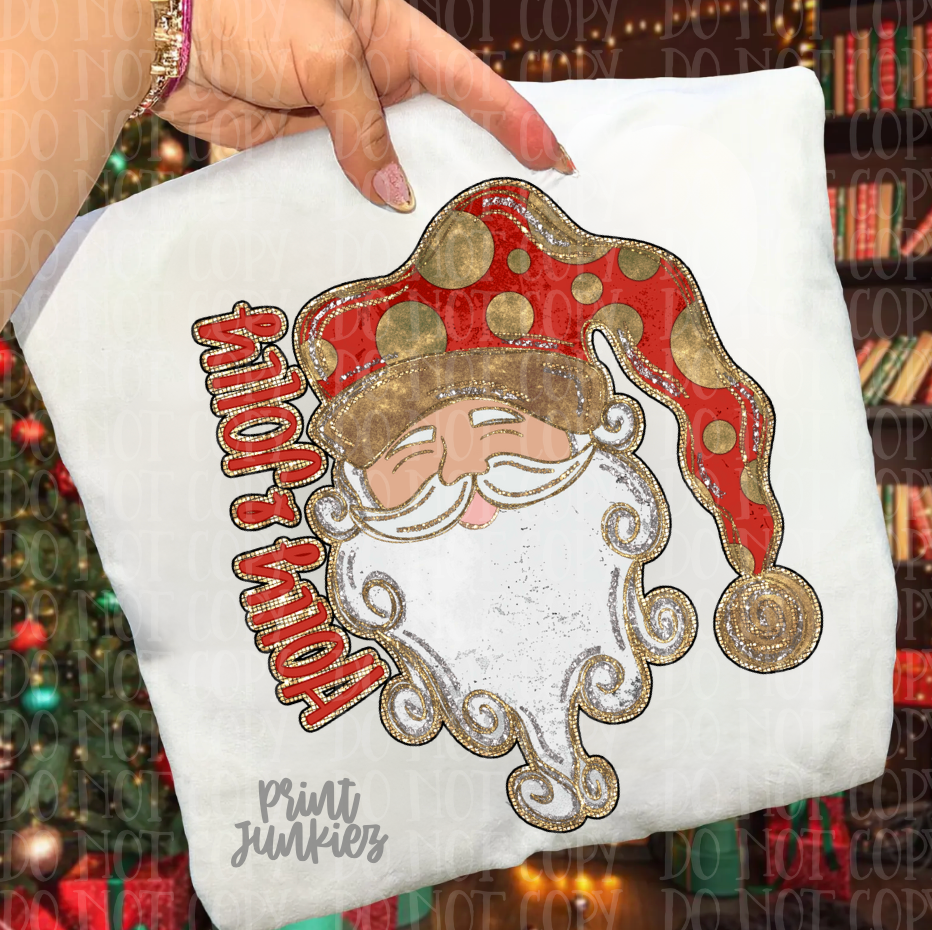 Holly Jolly Whimsical Santa - DTF