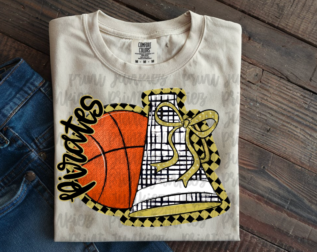 Megaphone & Basketball - Multiple Colors!! - DTF