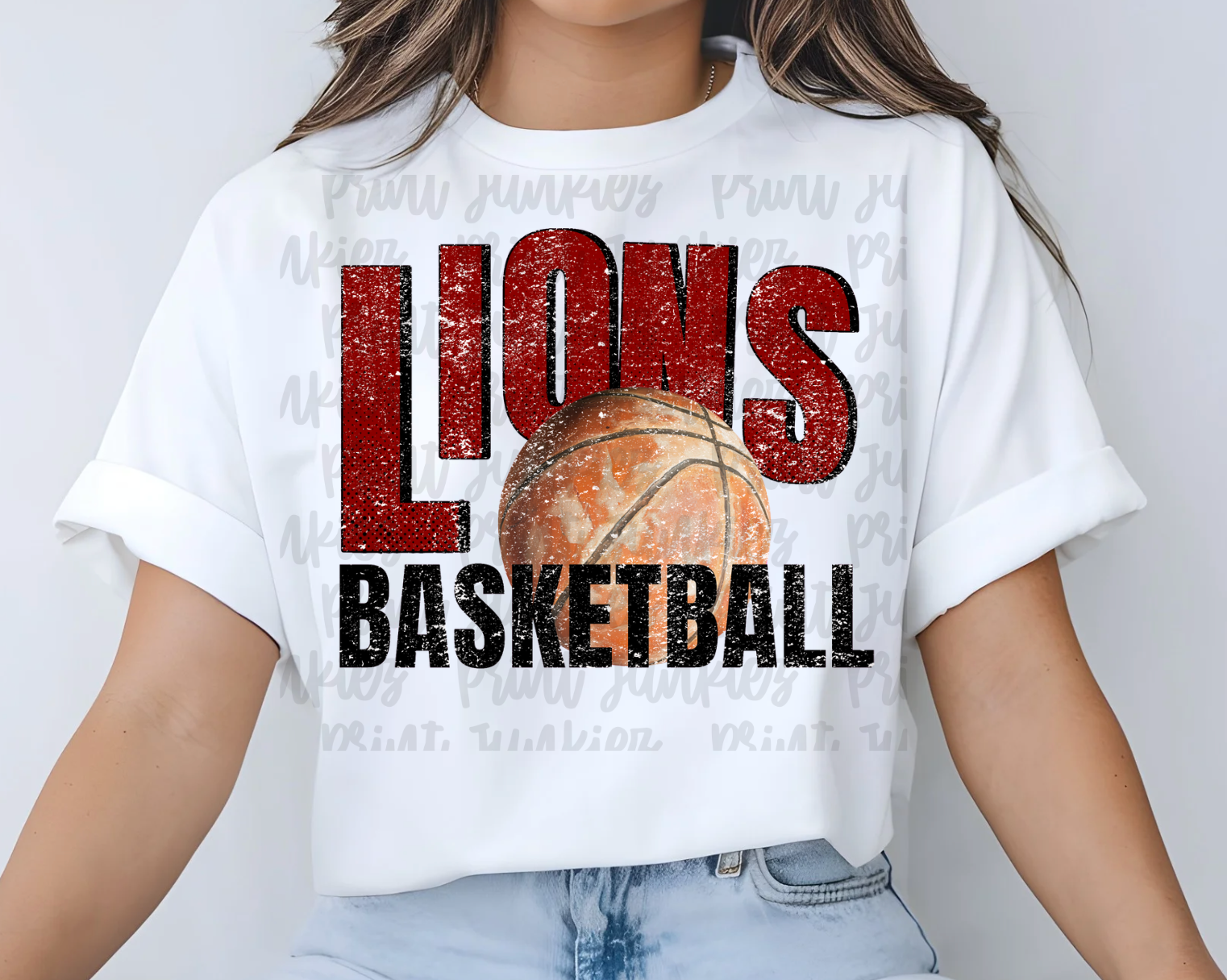 LIONS BASKETBALL DISTRESSED - DTF - DIGITAL
