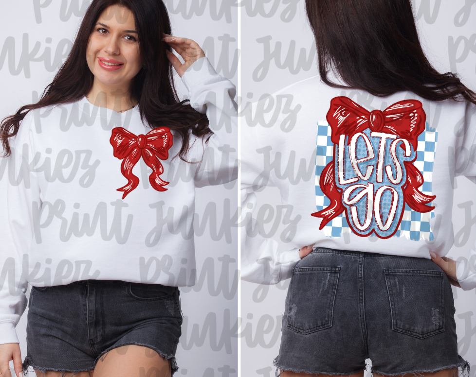 Lets Go Bow - Multiple Colors!! - DTF