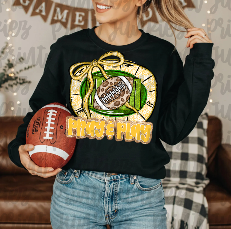 Pray & Play Football - Multiple Colors!! - DTF