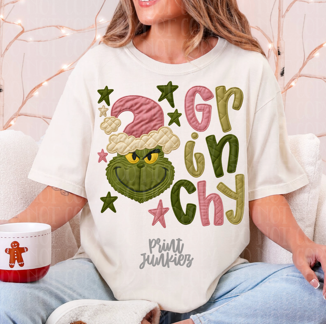 The Mean One Faux Embroidery - DTF