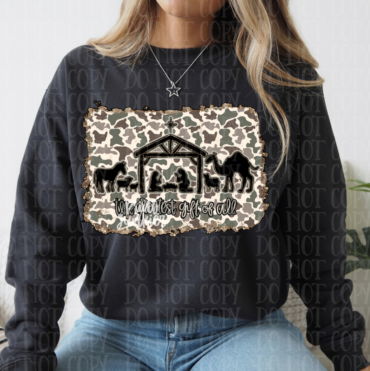 the Greatest Gift of All Camo - DTF