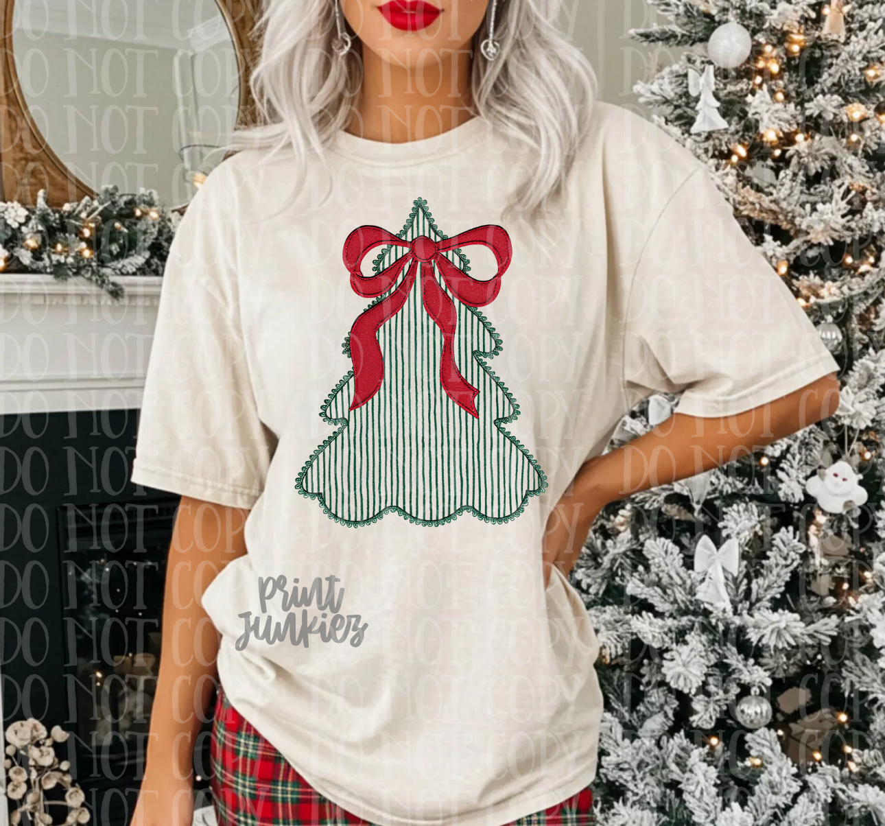 Seersucker Christmas Tree - DTF