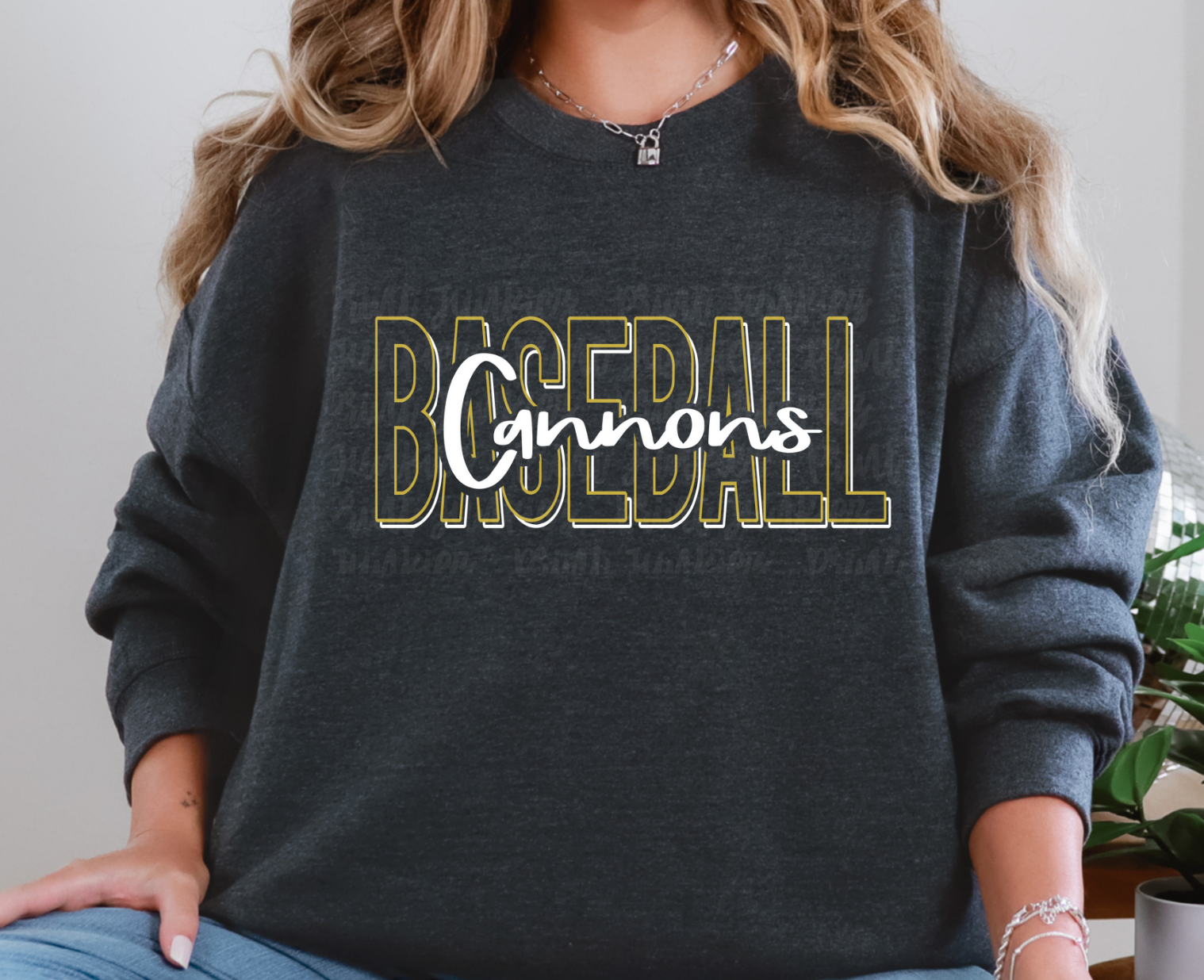 Cannons Baseball Outline - DIGITAL - DTF