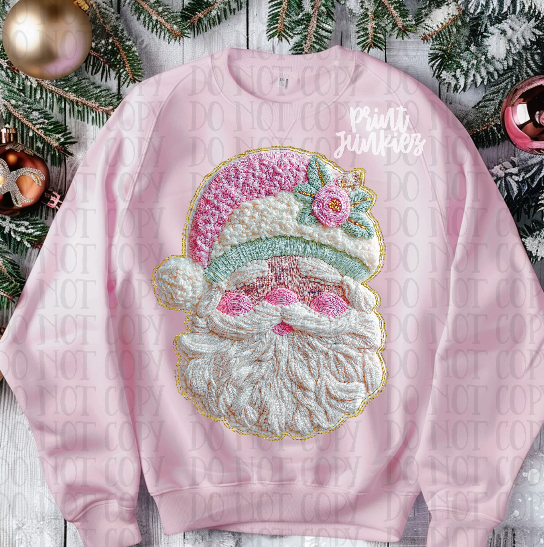 Yarn Knit Santa - DTF