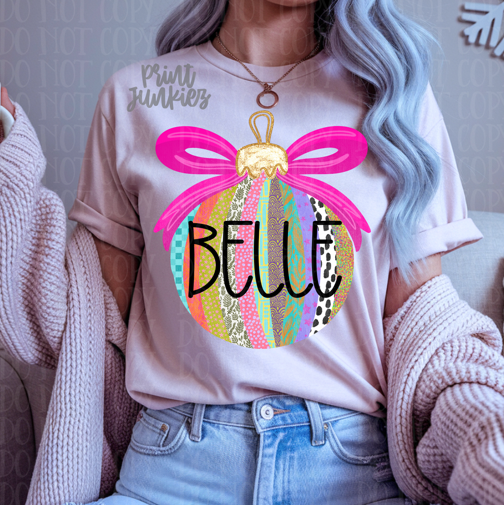 Bow Ornament Custom - DTF