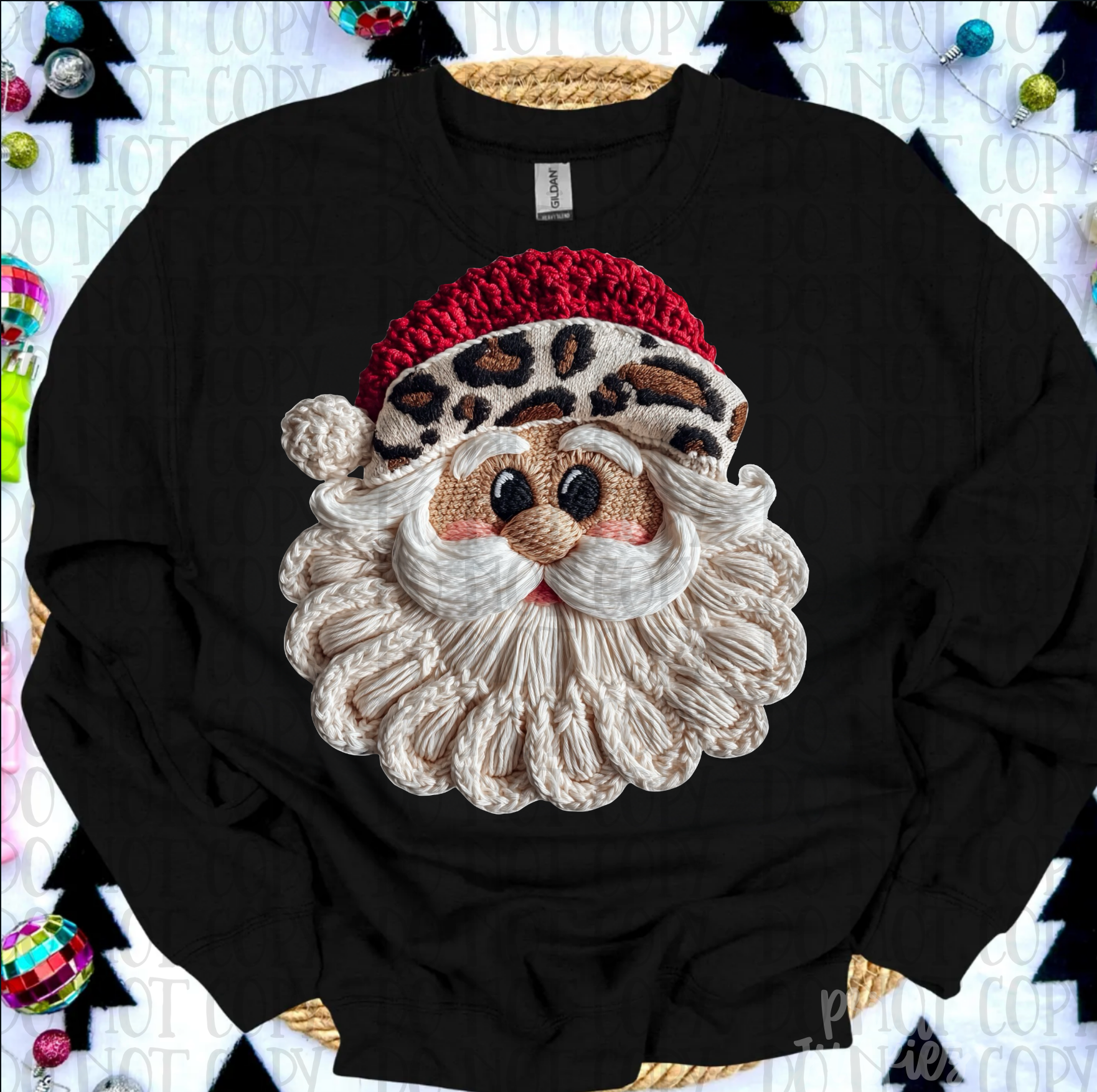 Leopard Yard Santa - DTF