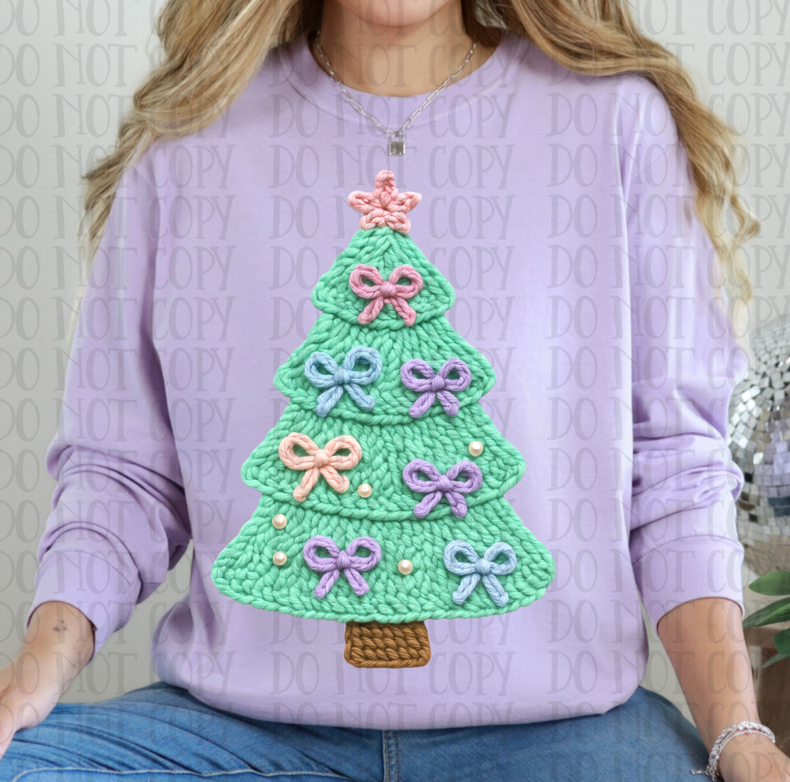 Yarn Pastel Christmas Tree - DTF