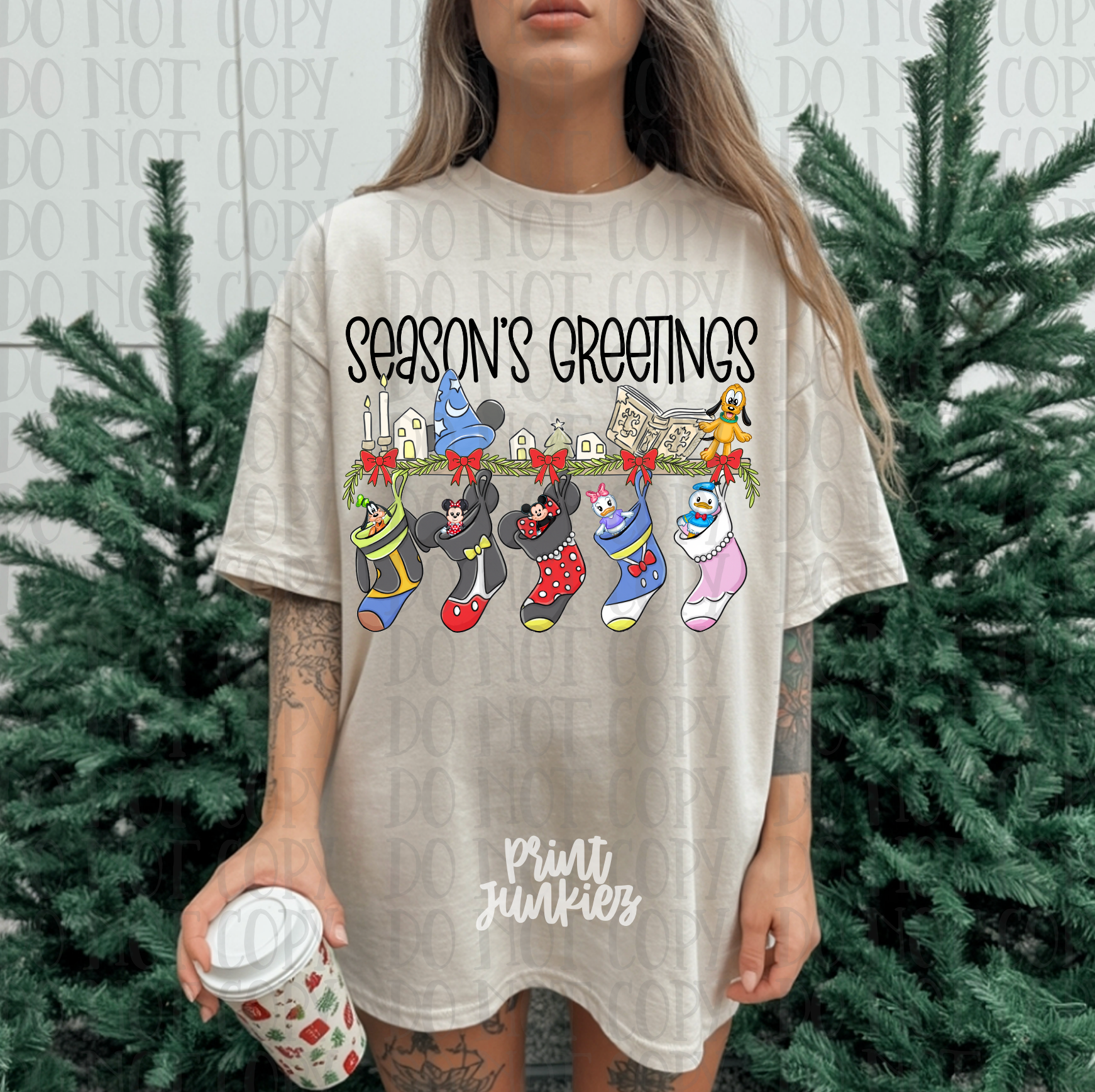 Season's Greetings Stockings - DTF