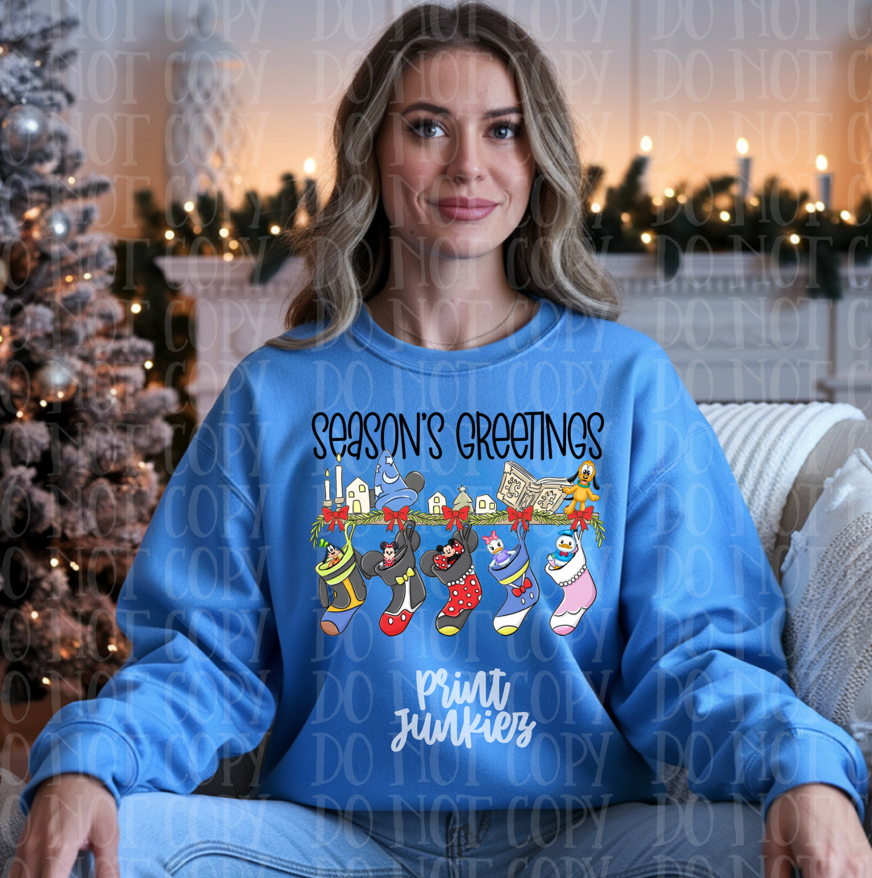 Season's Greetings Stockings - DTF