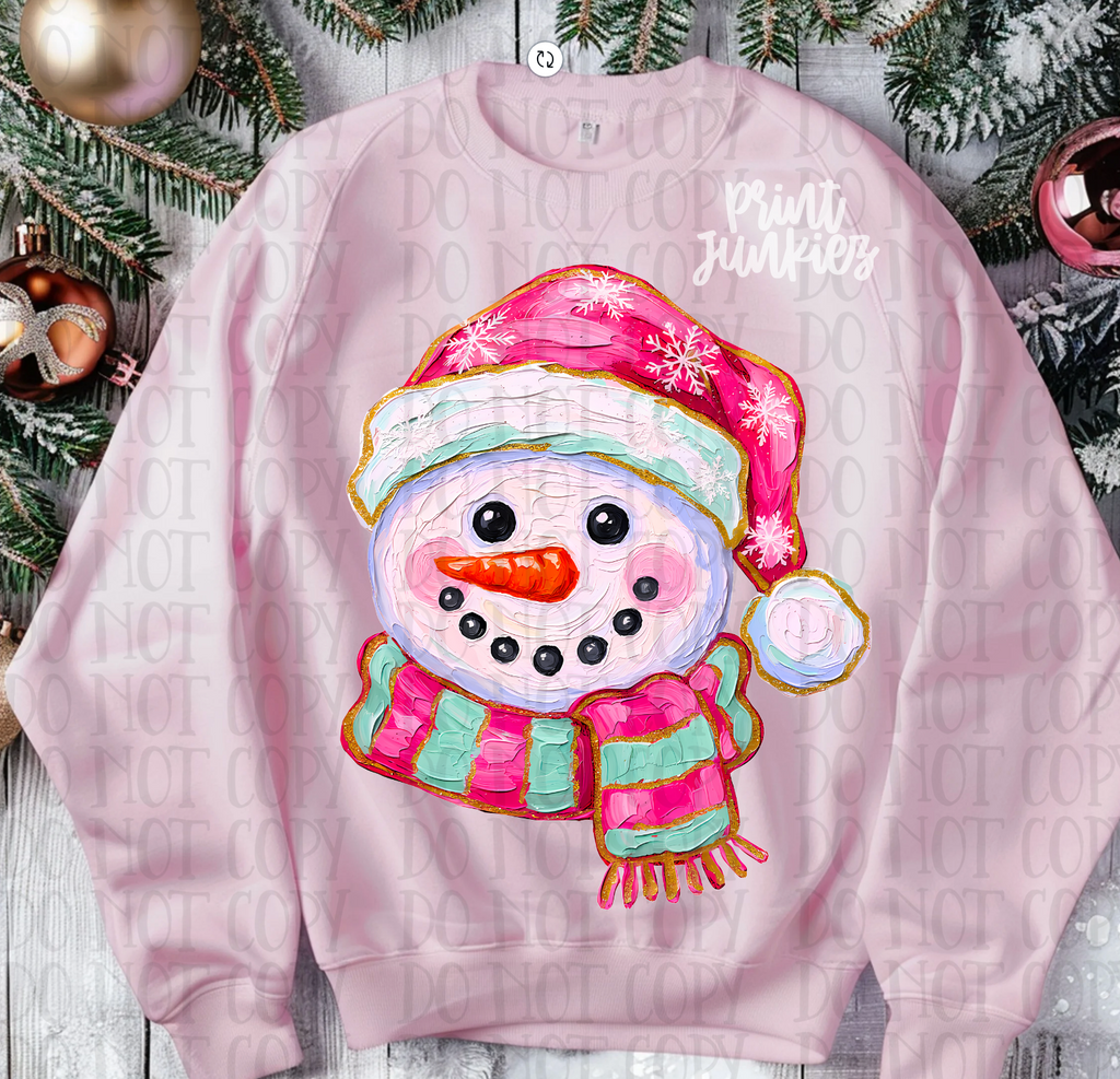 Paint Brush Snowman - DTF