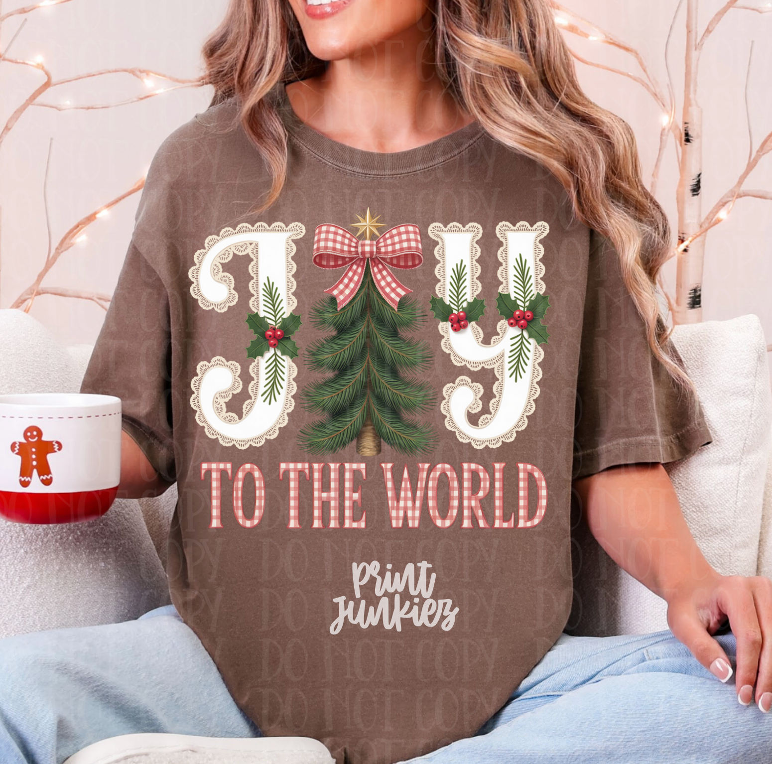 Joy to the World Lace - DTF