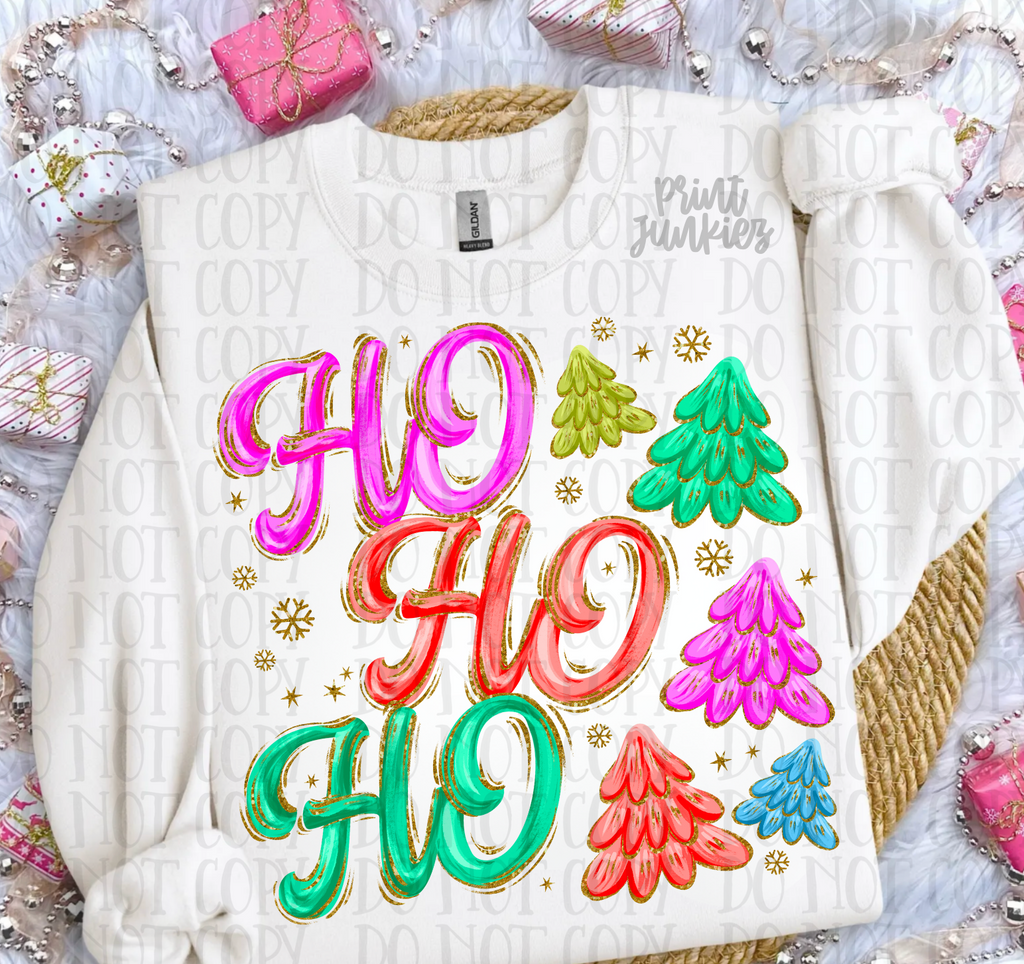 HO HO HO Glitter - DTF