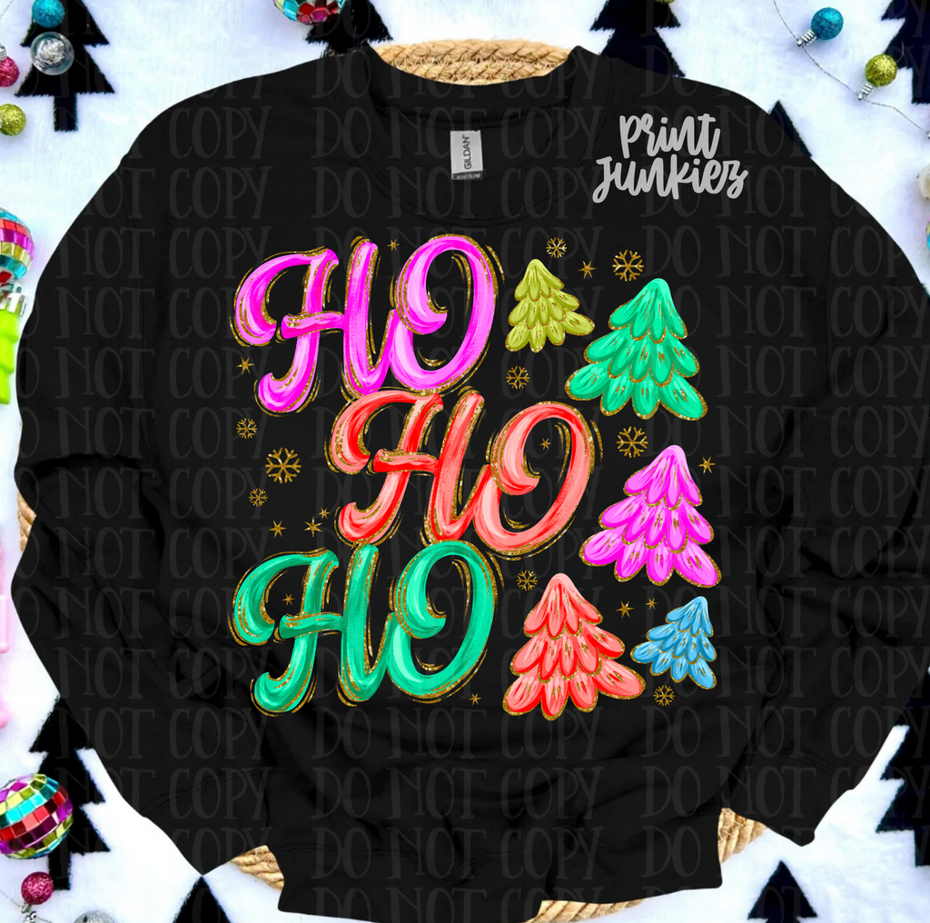 HO HO HO Glitter - DTF