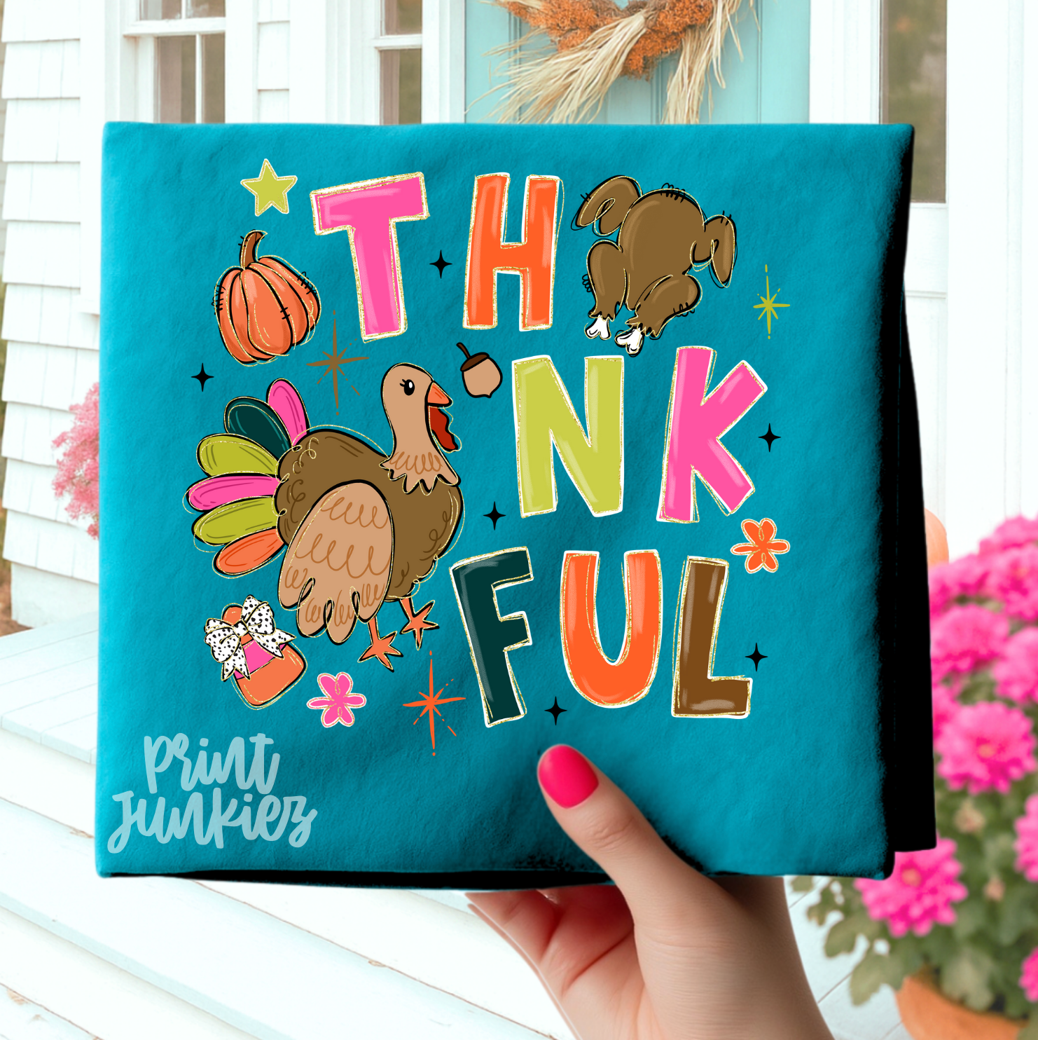 Thankful Turkey Doodle - DTF