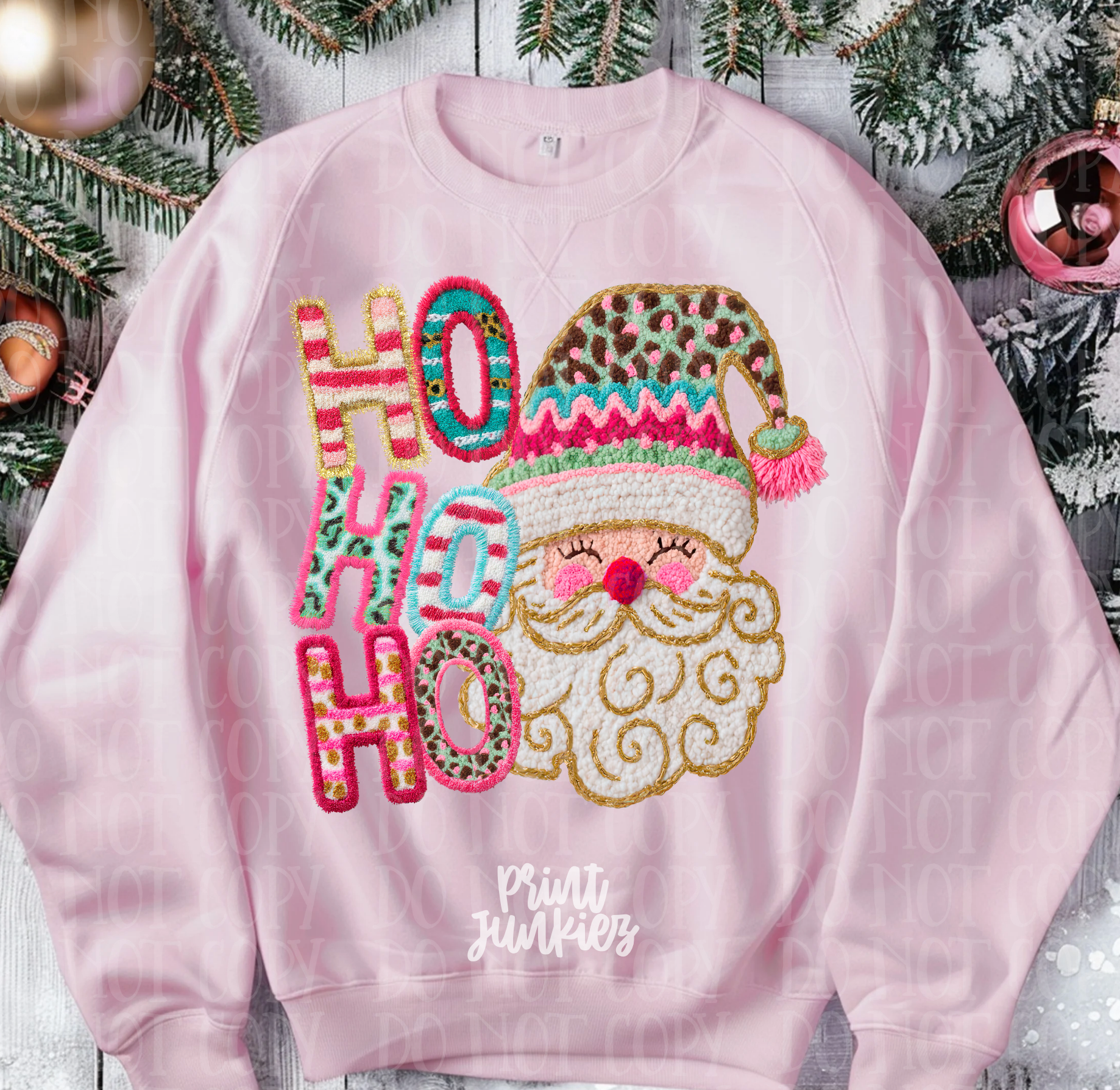 Ho Ho Ho Santa Faux Yarn - DTF