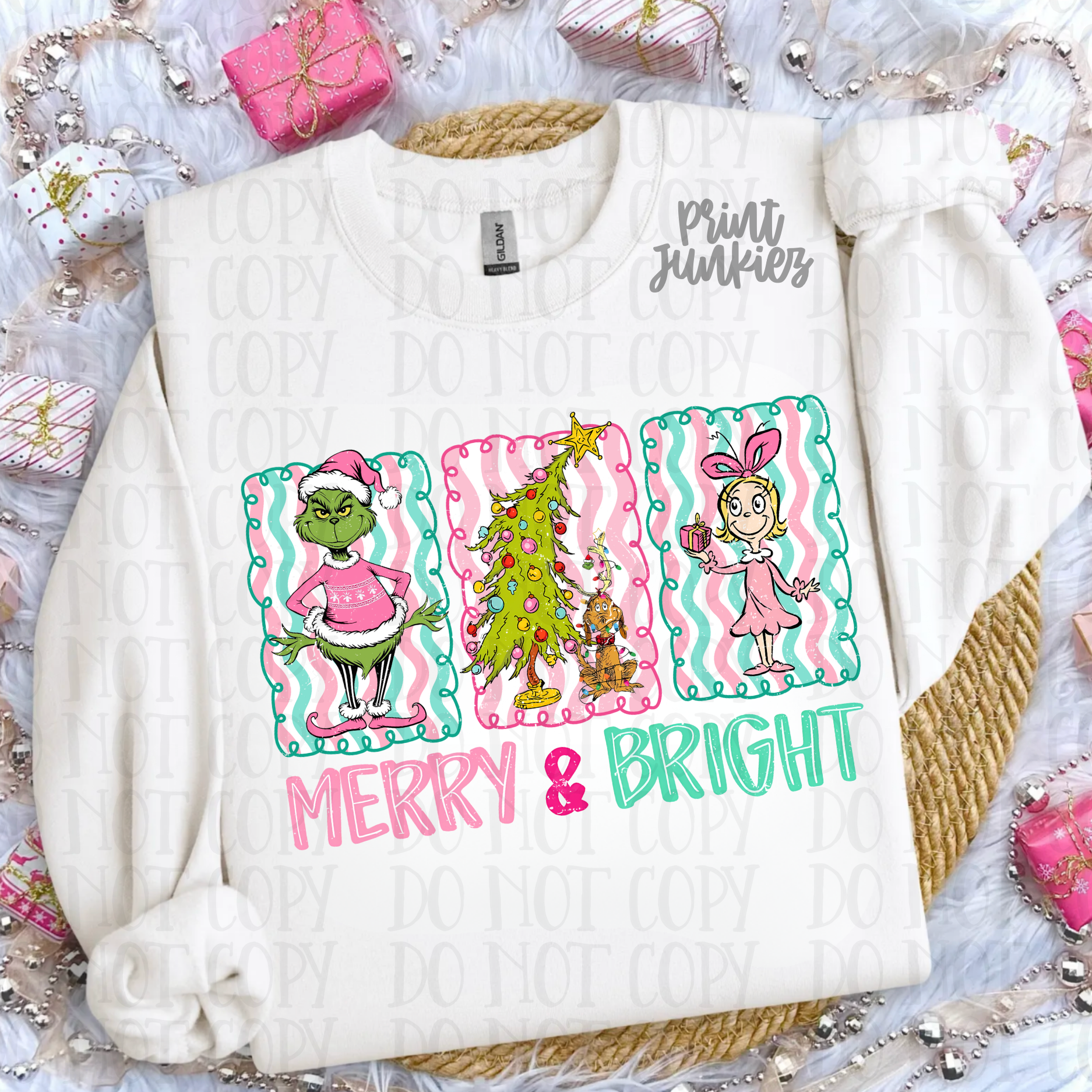 Merry & Bright Preppy - DTF
