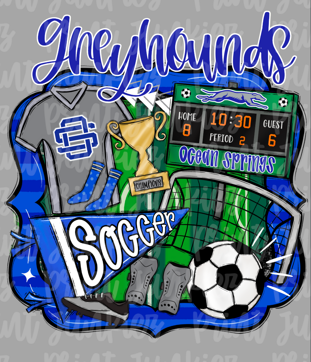 Doodle Soccer - CUSTOM - DIGITAL - DTF