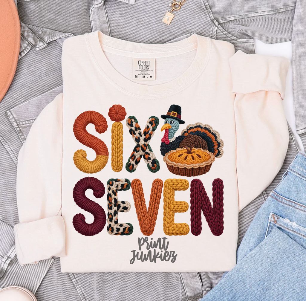 Six Seven Cheetah Faux Yarn - DTF