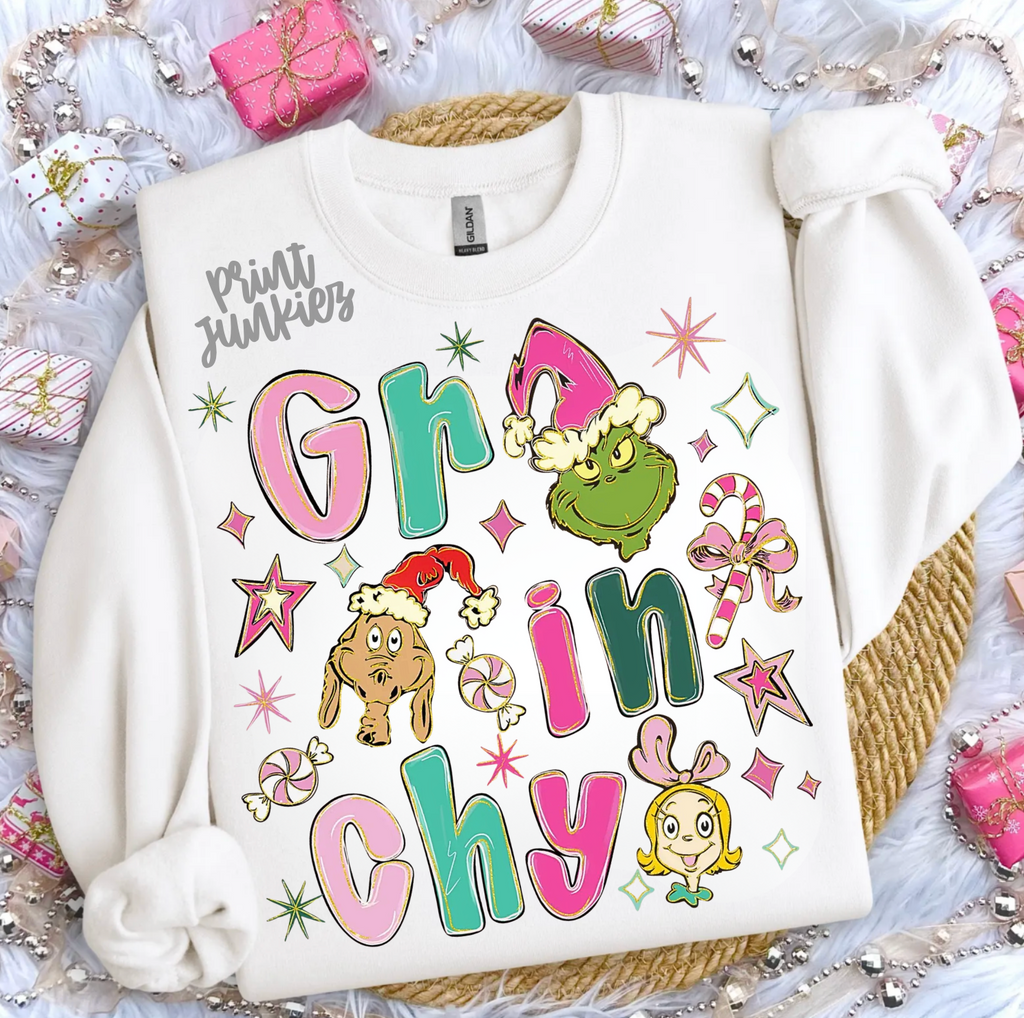 Preppy Glitter Cartoon - DTF