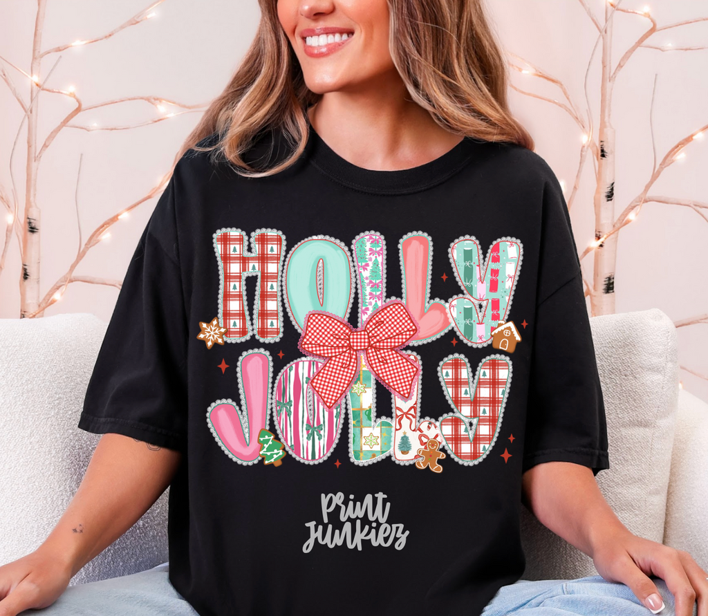 Holly Jolly Lace Preppy - DTF