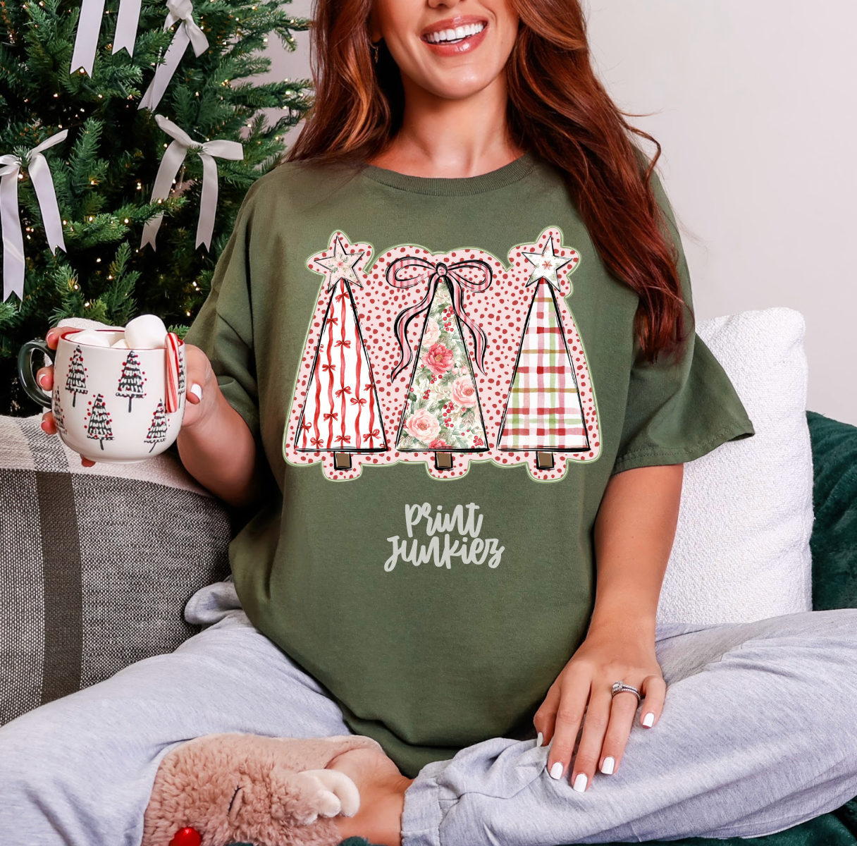 Christmas Trees Preppy - DTF