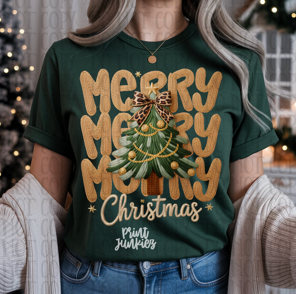 Merry Stacked Faux Yarn - DTF