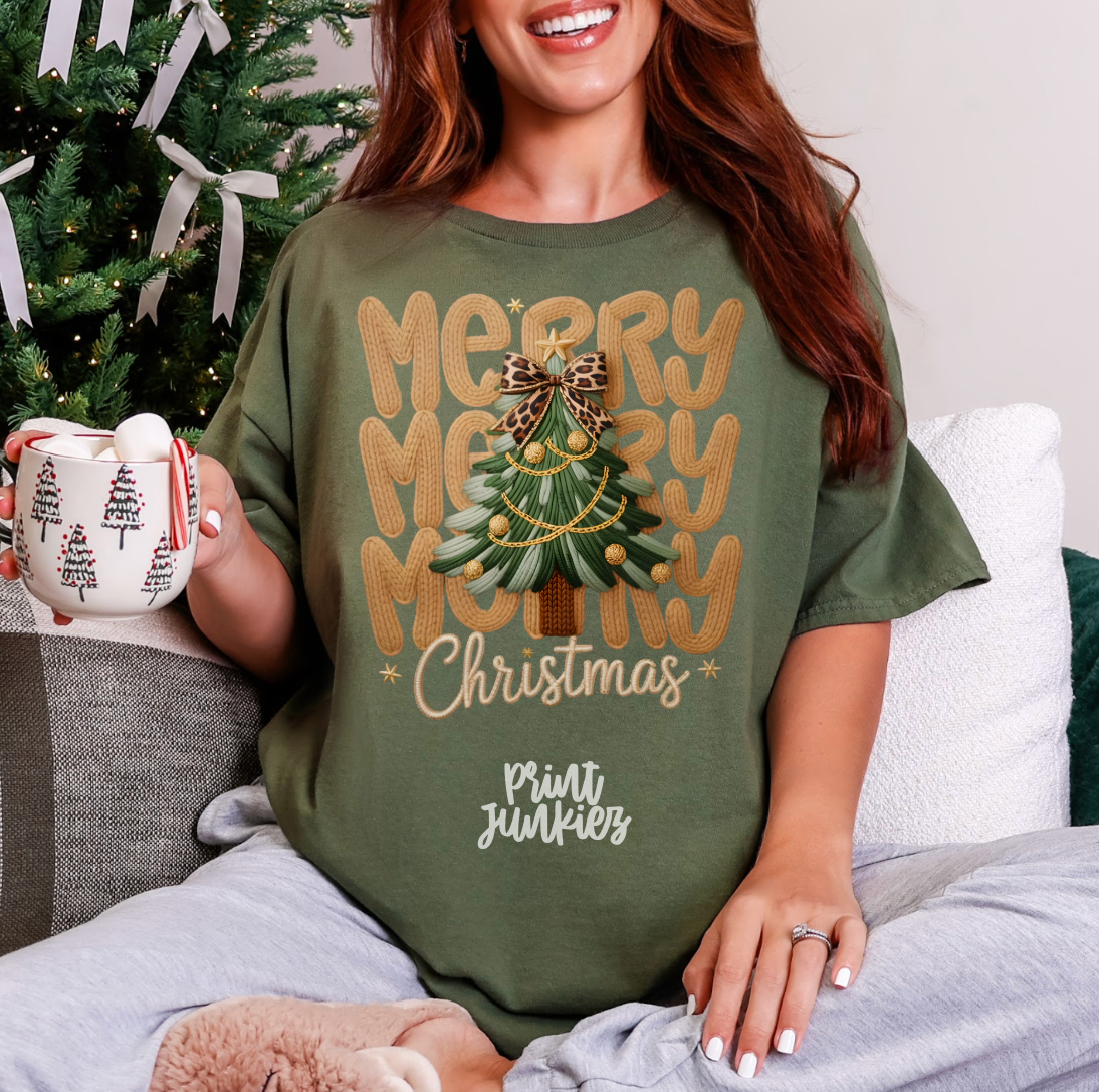 Merry Stacked Faux Yarn - DTF