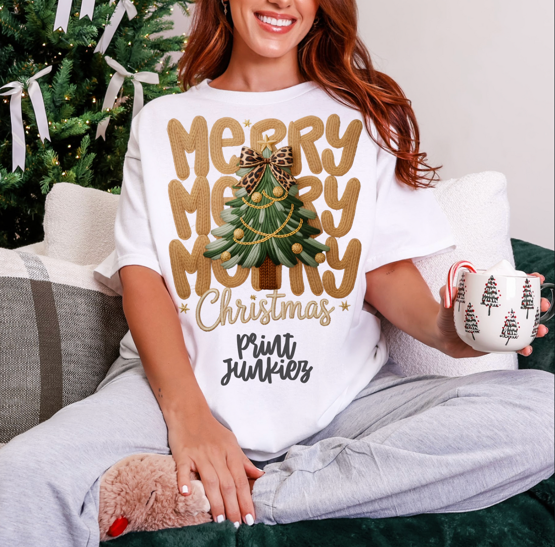 Merry Stacked Faux Yarn - DTF