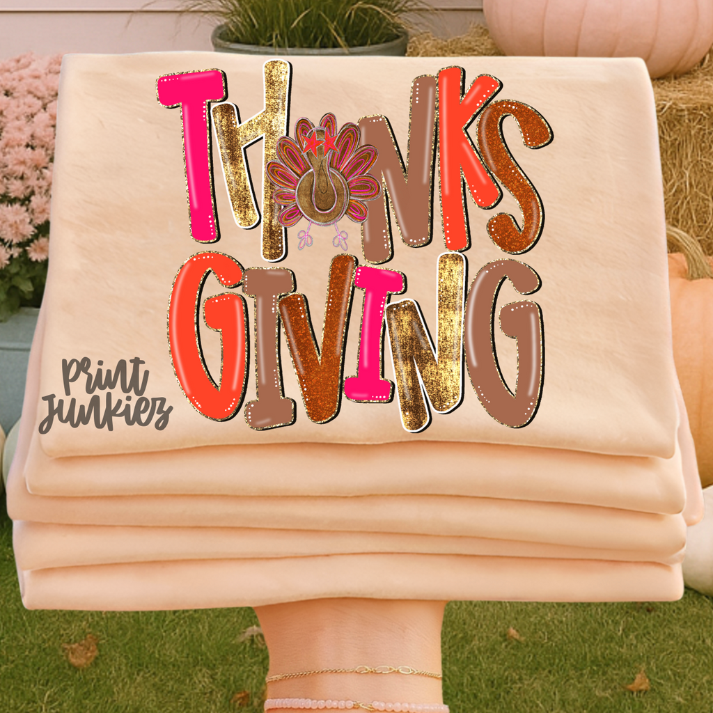 Thanks Giving Glitter - DTF
