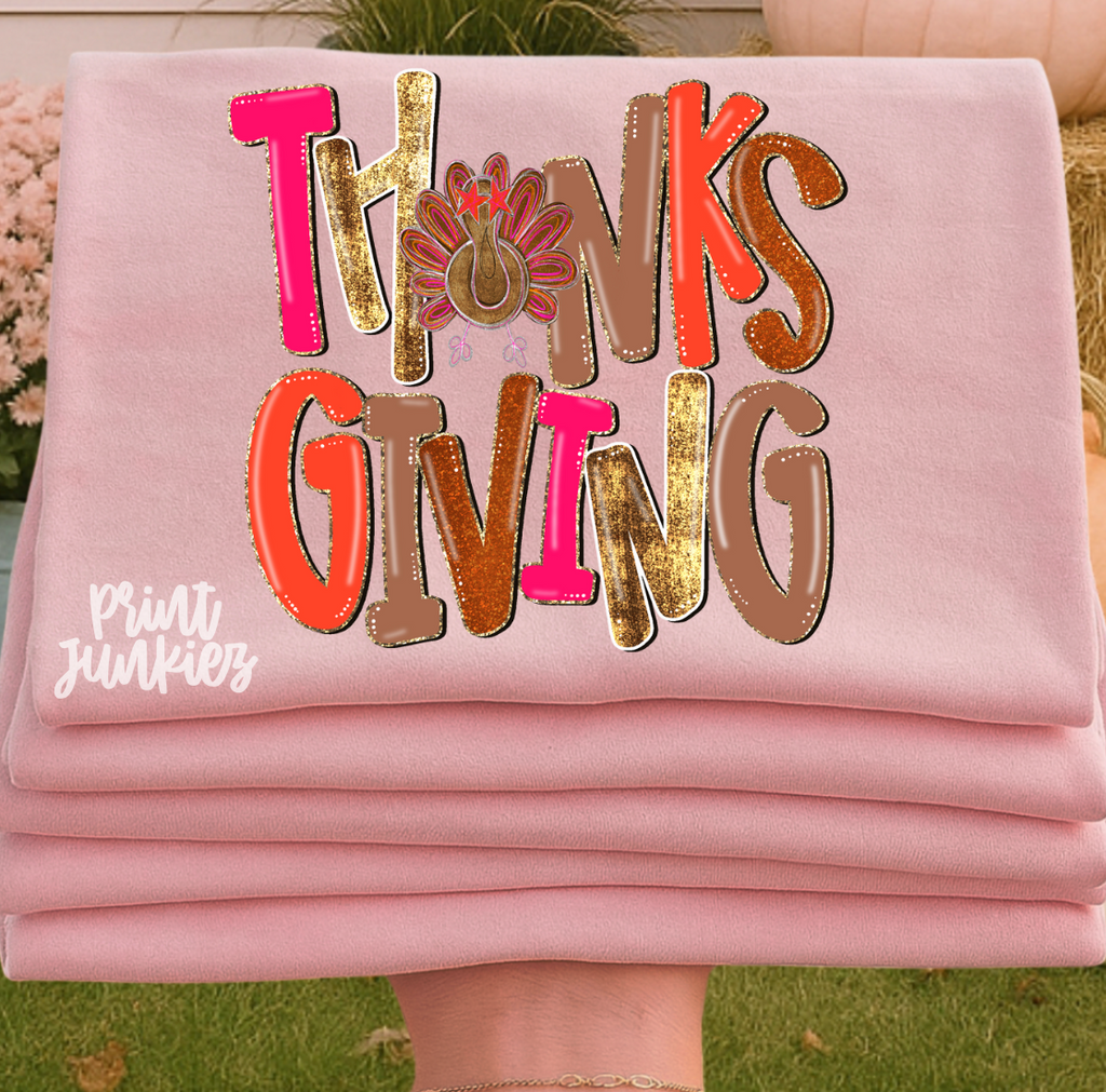 Thanks Giving Glitter - DTF