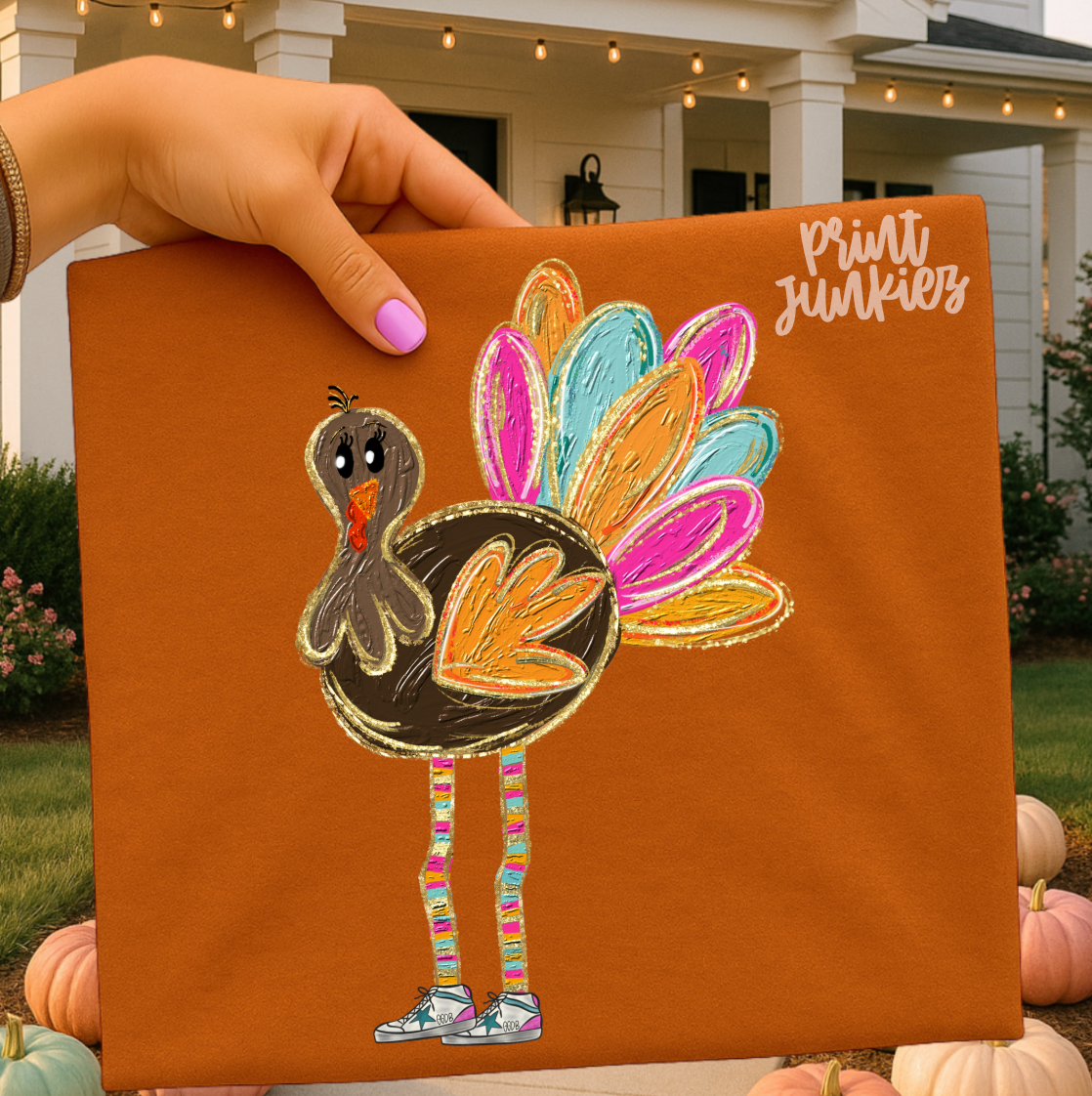 Preppy Painted Turkey - DTF