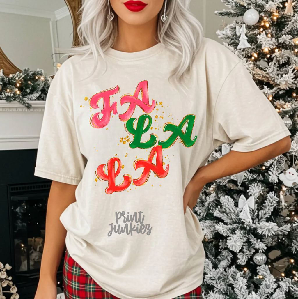 Fa La La Glitter Paint Brushstroke - DTF