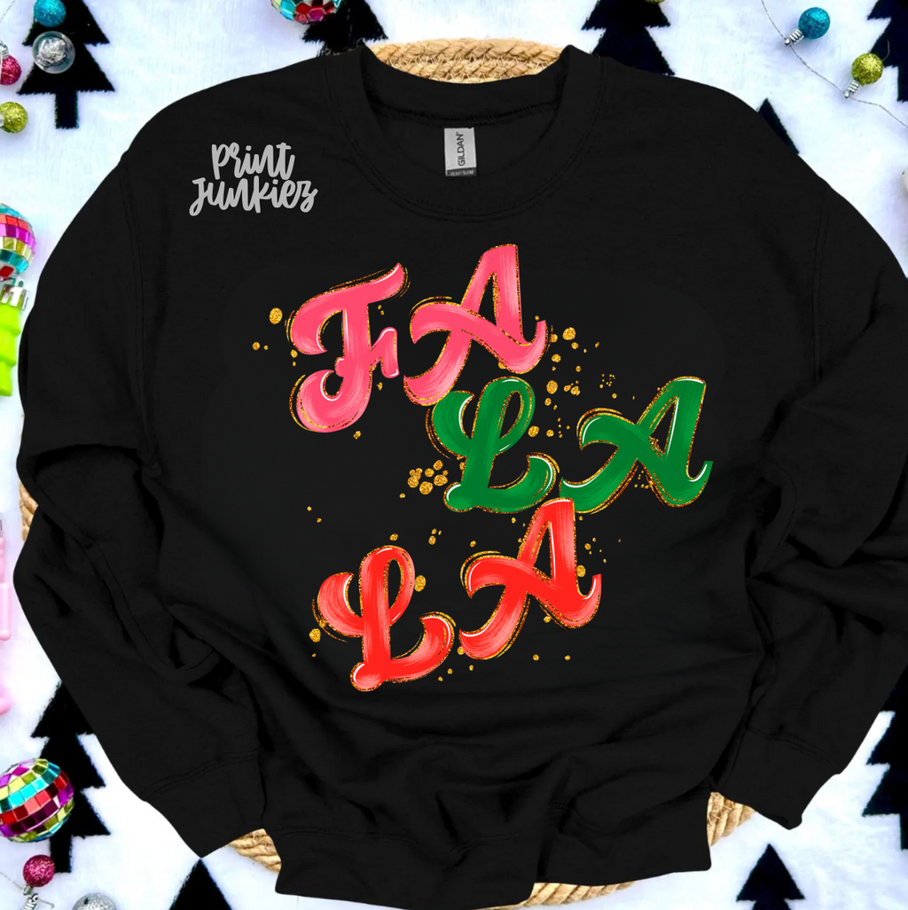 Fa La La Glitter Paint Brushstroke - DTF