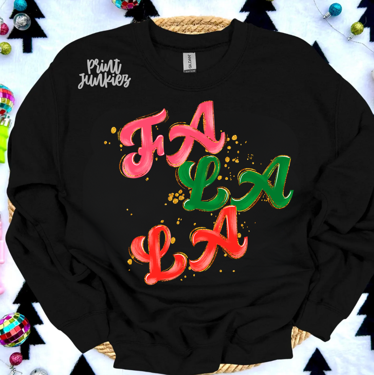 Fa La La Glitter Paint Brushstroke - DTF