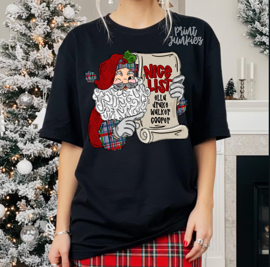 Nice List Santa - DTF - CUSTOM