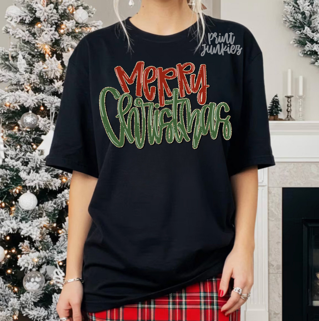 Merry Christmas Glitter - DTF