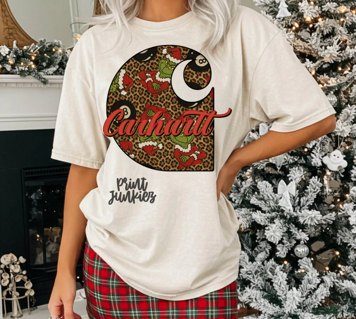 Green Guy Leopard Faux Yarn CH - DTF