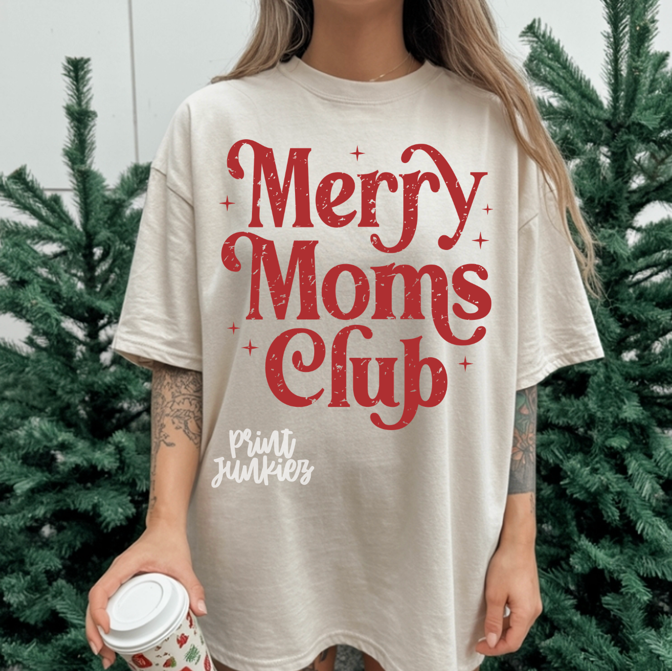 Merry Moms Club Distressed - DTF