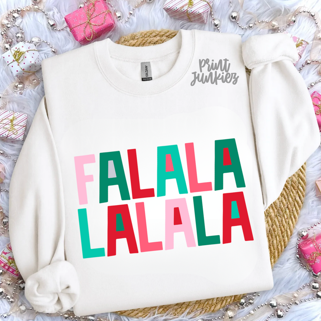 FA LA LA LA Block Font - DTF