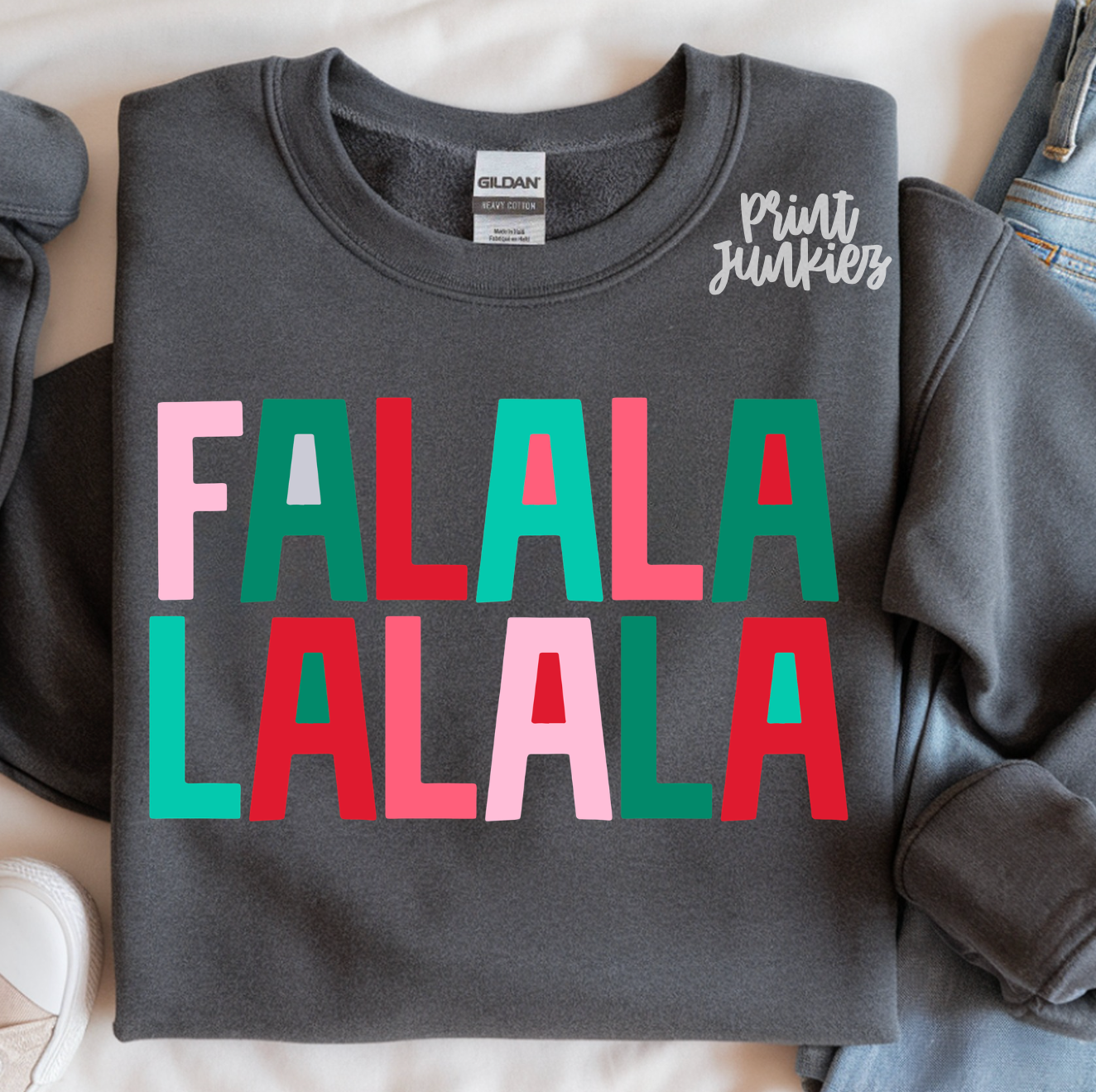 FA LA LA LA Block Font - DTF