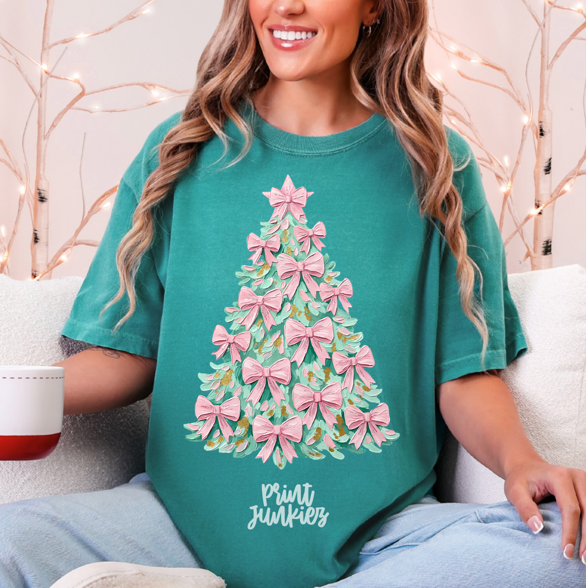Painted Coquette Christmas Tree - DTF