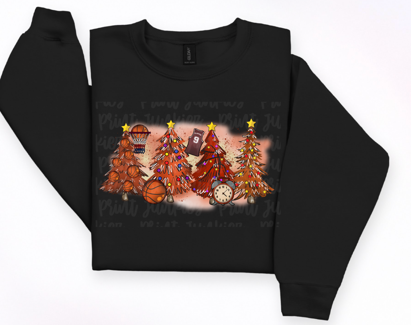 Basketball Christmas Trees - DTF