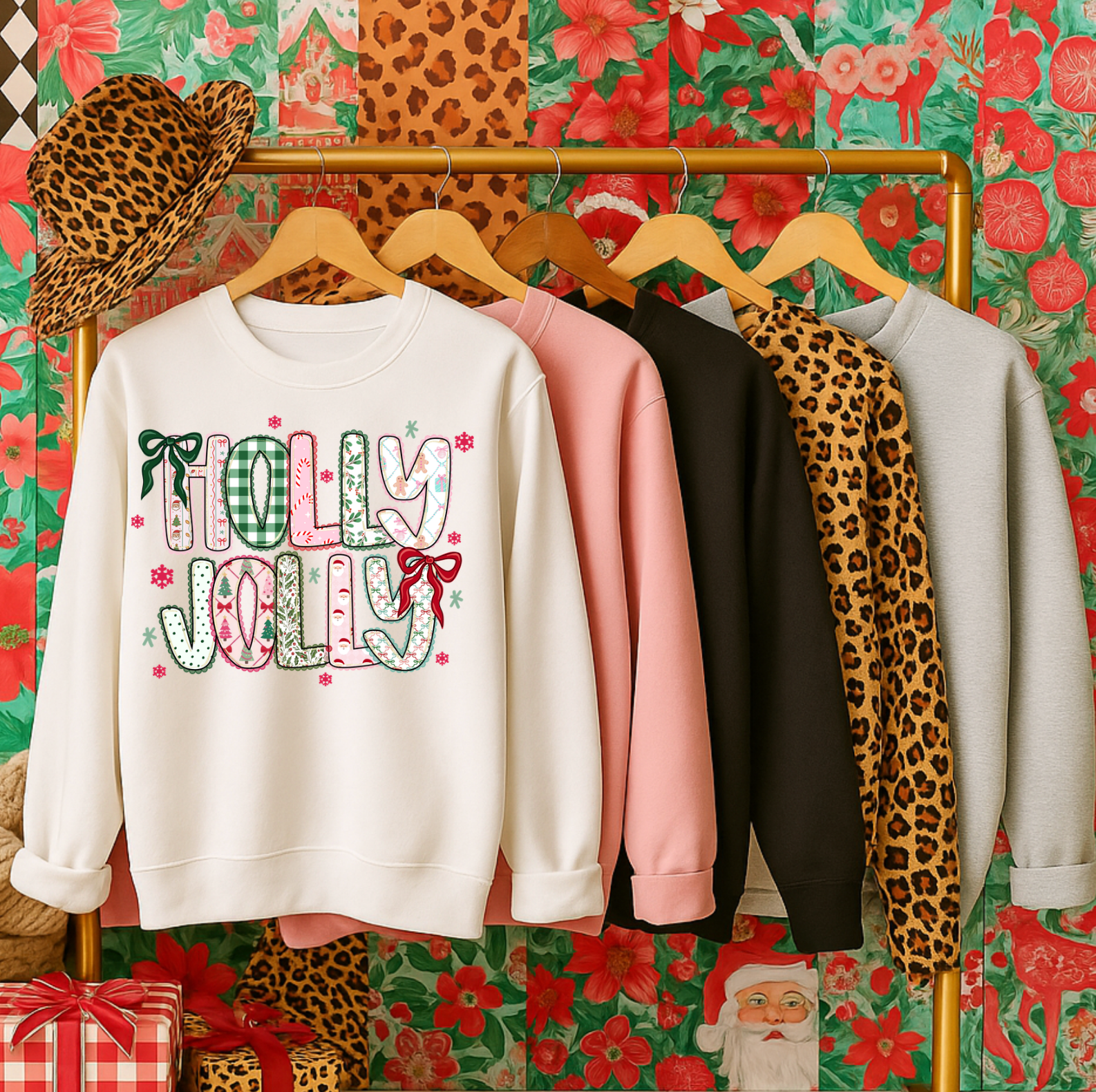 Holly Jolly Preppy Lace - DTF