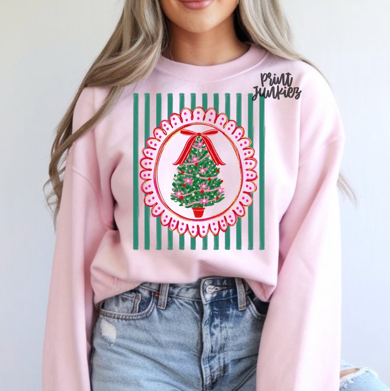 Preppy Framed Christmas Tree - DTF