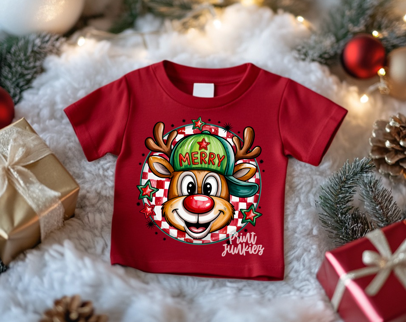 Merry Doodle Reindeer - DTF