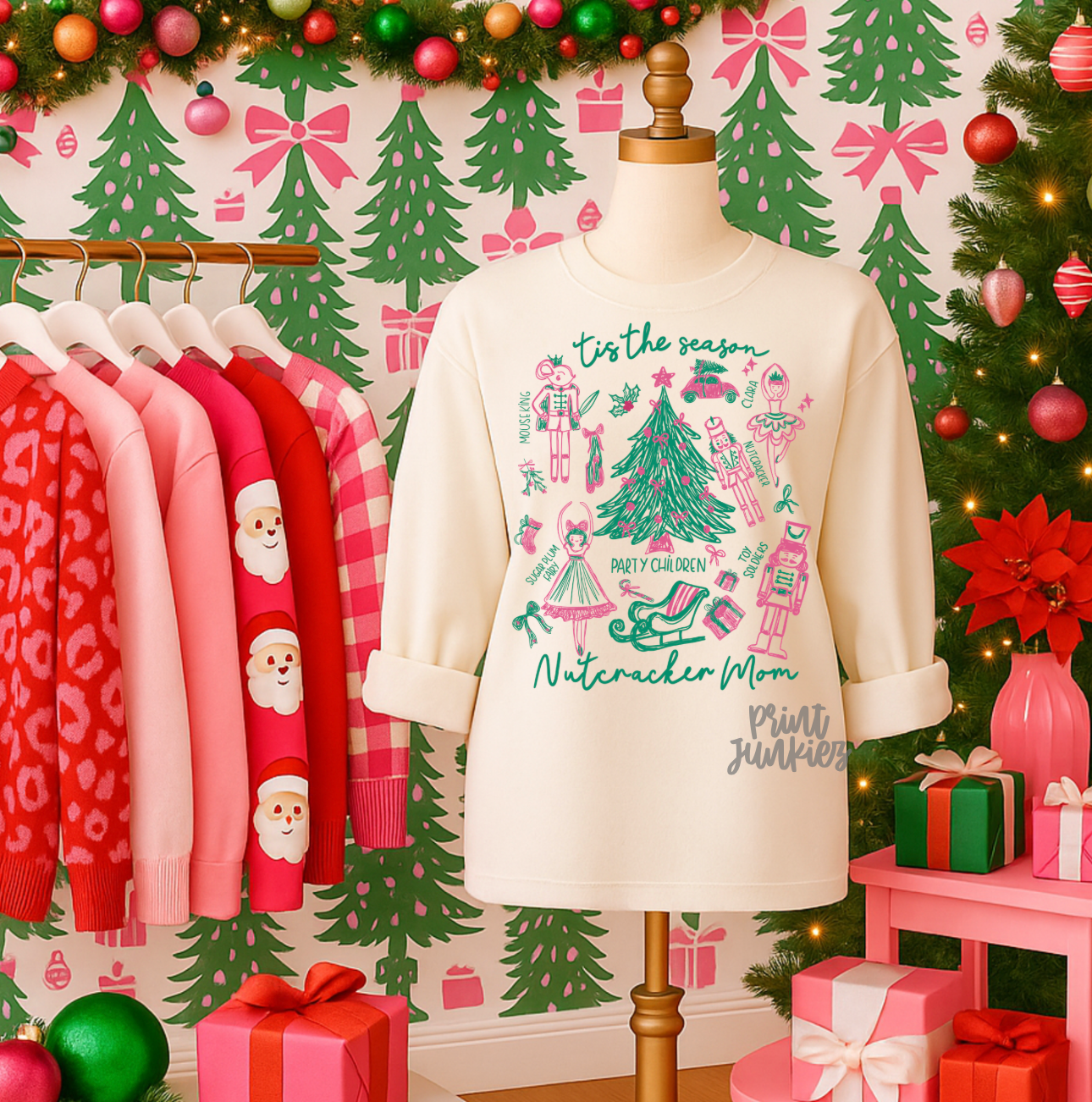 Tis the Season Nutcracker Mom Doodles - DTF