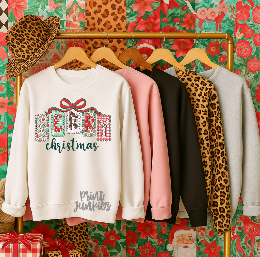 Merry Christmas Doodle Framed - DTF